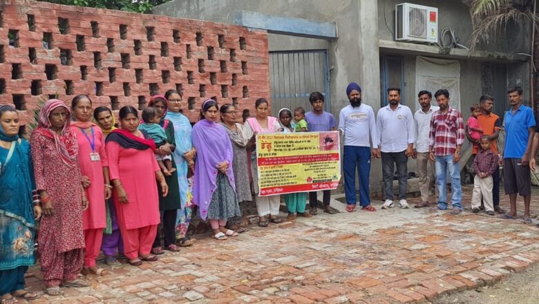 ਸਬ ਸੈਂਟਰ ਨਵਾਂ ਹਸਤਾ ਵਿਖੇ ਡੇਂਗੂ ਜਾਗਰੂਕਤਾ ਕੈਂਪ ਲਗਾਇਆ ਗਿਆ