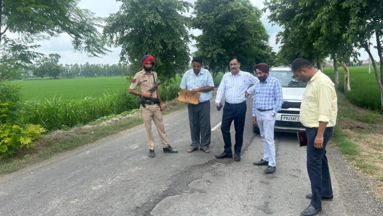 ਵਿਜੀਲੈਂਸ ਬਿਊਰੋ ਵੱਲੋਂ ਫ਼ਿਰੋਜ਼ਪੁਰ ਸ਼ਹਿਰ ਤੋਂ ਮੱਲਾਵਾਲਾ ਤੱਕ ਓ.ਡੀ.ਆਰ. 20 ਸੜਕ ਦੀ ਕੀਤੀ ਗਈ ਚੈਕਿੰਗ