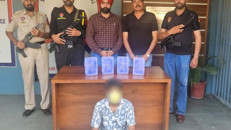 ਪੰਜਾਬ ਪੁਲਿਸ ਵੱਲੋਂ ਅੰਤਰਰਾਜੀ ਹਥਿਆਰ ਤਸਕਰੀ ਰੈਕੇਟ ਦਾ ਪਰਦਾਫਾਸ਼; 4 ਪਿਸਤੌਲਾਂ ਸਮੇਤ 1 ਕਾਬੂ