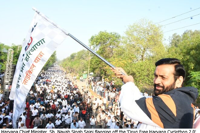 Chief Minister flags off statewide Cyclothon rally to combat drug abuse