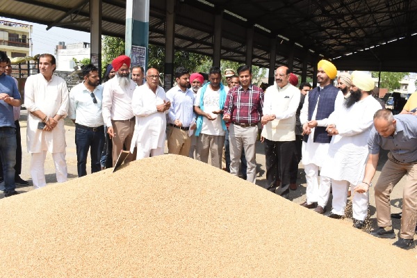 ਕੈਬਨਿਟ ਮੰਤਰੀ ਮੋਹਿੰਦਰ ਭਗਤ ਨੇ ਜਲੰਧਰ ਦੀ ਨਵੀਂ ਅਨਾਜ ਮੰਡੀ ‘ਚ ਕਣਕ ਦੀ ਖਰੀਦ ਸ਼ੁਰੂ ਕਰਵਾਈ