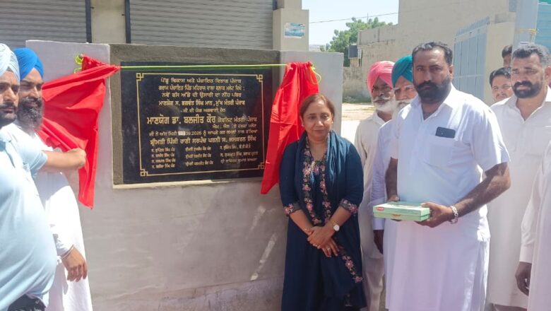 ਕੈਬਨਿਟ ਮੰਤਰੀ ਡਾ. ਬਲਜੀਤ ਕੌਰ ਨੇ ਮਲੋਟ ਵਿਖੇ ਮਾਈ ਭਾਗੋ ਪਾਰਕ ਦਾ ਕੀਤਾ ਉਦਘਾਟਨ