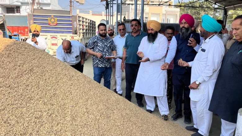 ਡਿਪਟੀ ਸਪੀਕਰ ਜੈ ਕ੍ਰਿਸ਼ਨ ਸਿੰਘ ਰੌੜੀ ਵੱਲੋਂ ਗੜਸ਼ੰਕਰ, ਸੈੱਲਾ ਤੇ ਮਾਹਿਲਪੁਰ ਦਾਣਾ ਮੰਡੀਆਂ ਦਾ ਦੌਰਾ