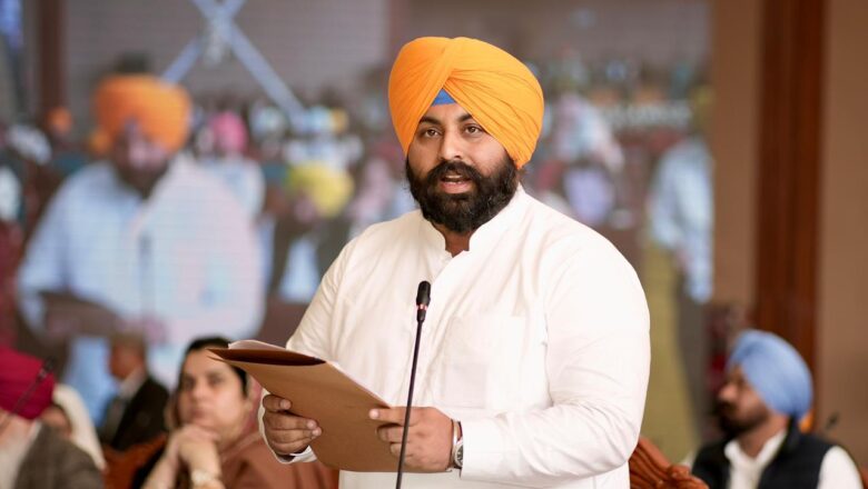 ਵਿਧਾਨ ਸਭਾ ਦਾ ਵਿਸ਼ੇਸ਼ ਇਜਲਾਸ: ਹਰਜੋਤ ਸਿੰਘ ਬੈਂਸ ਵੱਲੋਂ ਸ੍ਰੀ ਗੁਰੂ ਤੇਗ਼ ਬਹਾਦਰ ਸਾਹਿਬ ਜੀ ਦੀ ਲਾਸਾਨੀ ਸ਼ਹਾਦਤ ਨੂੰ ਸ਼ਰਧਾਂਜਲੀ ਦੇਣ ਲਈ ਮਤਾ ਪੇਸ਼