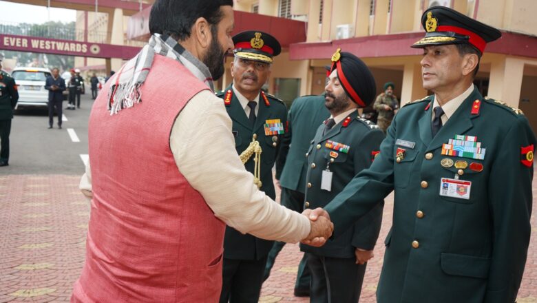 मुख्यमंत्री श्री नायब सिंह सैनी ने वेस्टर्न कमांड मुख्यालय, चंडीमंदिर सैन्य स्टेशन का किया दौरा