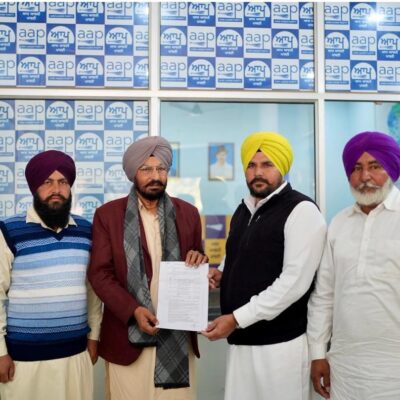 ਵਿਧਾਇਕ ਬੁੱਧ ਰਾਮ ਨੇ ਸਰਬ-ਸੰਮਤੀ ਨਾਲ ਚੁਣੀਆਂ ਗਈਆਂ ਪੰਚਾਇਤਾਂ ਨੂੰ ਪੰਜ- ਪੰਜ ਲੱਖ ਦੀ ਗਰਾਂਟ ਦੇ ਸੈਂਕਸ਼ਨ ਪੱਤਰ ਸੌਂਪੇ