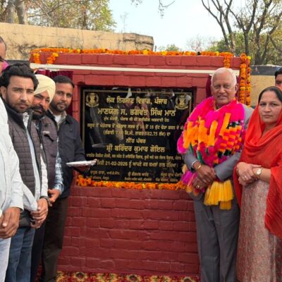 ਕੈਬਨਿਟ ਮੰਤਰੀ ਬਰਿੰਦਰ ਕੁਮਾਰ ਗੋਇਲ ਵੱਲੋਂ ਹਲਕਾ ਲਹਿਰਾਗਾਗਾ ਦੀਆਂ ਸੜਕਾਂ ਦੀ ਕਾਇਆ ਕਲਪ ਲਈ ਕਰੀਬ 13.27 ਕਰੋੜ ਰੁਪਏ ਦੇ ਵਿਕਾਸ ਕਾਰਜਾਂ ਦੀ ਸ਼ੁਰੂਆਤ