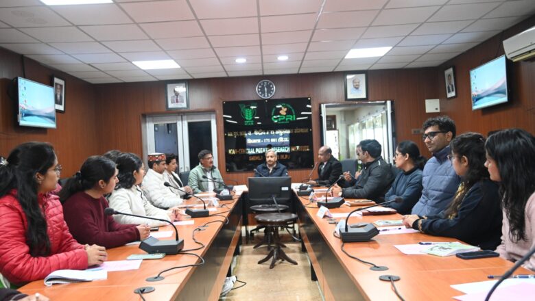 नए भर्ती हुए कृषि विकास अधिकारियों का केंद्रीय आलू अनुसंधान संस्थान शिमला के वैज्ञानिकों के साथ संवाद