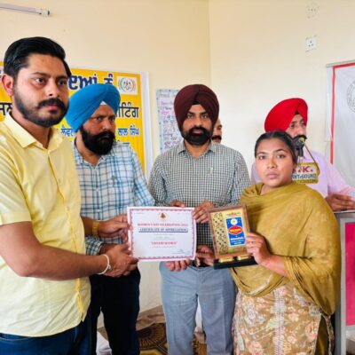 ਵਿਧਾਇਕ ਸ਼ੈਰੀ ਕਲਸੀ ਵੱਲੋਂ ਬਟਾਲਾ ਵਿਖੇ ਕਰਵਾਏ ਸਮਾਗਮ ਦੌਰਾਨ ਉੱਦਮੀ ਮਹਿਲਾਵਾਂ ਦਾ ਸਨਮਾਨ