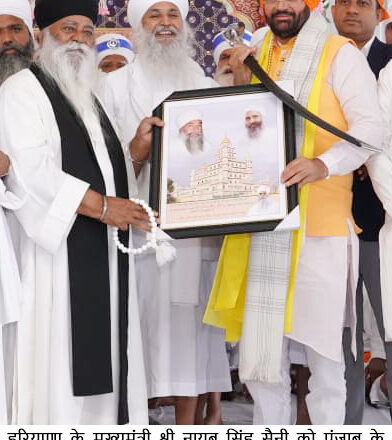 ਅਸਲੀ ਦੌਲਤ ਗੁਰੂ ਦੇ ਚਰਣਾਂ ਵਿੱਚ ਅਤੇ ਨਾਮ ਦੀ ਕਮਾਈ ਵਿੱਚ ਹੈ – ਮੁੱਖ ਮੰਤਰੀ ਨਾਇਬ ਸਿੰਘ ਸੈਣੀ