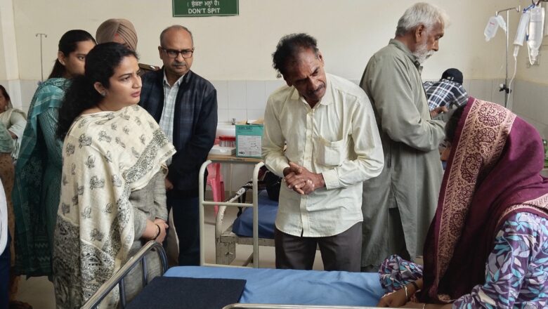 ਡਿਪਟੀ ਕਮਿਸ਼ਨਰ ਦੀਪਸ਼ਿਖਾ ਸ਼ਰਮਾ ਨੇ ਸਿਵਲ ਹਸਪਤਾਲ ਫਿਰੋਜ਼ਪੁਰ ਪਹੁੰਚ ਕੇ ਮਰੀਜ਼ਾਂ ਦਾ ਜਾਣਿਆ ਹਾਲ-ਚਾਲ