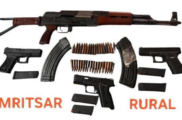 ਆਈਐਸਆਈ ਦੀ ਹਮਾਇਤ ਪ੍ਰਾਪਤ ਹਥਿਆਰ ਤਸਕਰੀ ਮਾਡਿਊਲ ਦਾ ਪਰਦਾਫ਼ਾਸ਼; ਏਕੇ-47 ਰਾਈਫਲ ਸਮੇਤ ਚਾਰ ਹਥਿਆਰਾਂ ਨਾਲ ਦੋ ਮੁਲਜ਼ਮ ਅੰਮ੍ਰਿਤਸਰ ਤੋਂ ਕਾਬੂ