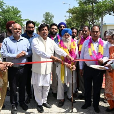 ਵਿਧਾਇਕ ਬ੍ਰਮ ਸ਼ੰਕਰ ਜਿੰਪਾ ਨੇ 11 ਕਰੋੜ ਰੁਪਏ ਦੀ ਲਾਗਤ ਵਾਲੇ ਸਿੰਚਾਈ ਪ੍ਰੋਜੈਕਟ ਦਾ ਕੀਤਾ ਉਦਘਾਟਨ