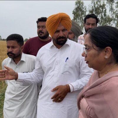 ਕੈਬਨਿਟ ਮੰਤਰੀ ਡਾ. ਬਲਜੀਤ ਕੌਰ ਨੇ ਗੜ੍ਹੇਮਾਰੀ ਨਾਲ ਹੋਏ ਨੁਕਸਾਨ ਦਾ ਲਿਆ ਜਾਇਜ਼ਾ