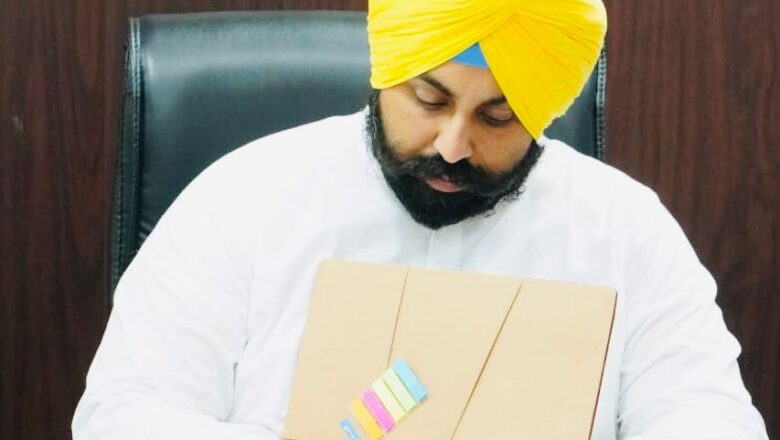 ਹਰਜੋਤ ਸਿੰਘ ਬੈਂਸ ਨੇ ਸਥਾਨਕ ਸਰਕਾਰਾਂ ਮੰਤਰੀ ਵਜੋਂ ਅਹੁਦਾ ਸੰਭਾਲਿਆ