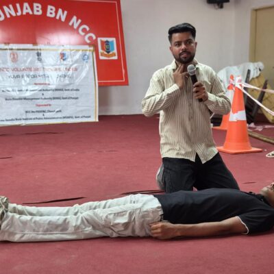 ਯੁਵਾ ਆਪਦਾ ਮਿੱਤਰ ਟ੍ਰੇਨਿੰਗ ਦੇ ਚੌਥੇ ਦਿਨ ਬੇਸਿਕ ਲਾਈਫ ਸਪੋਰਟ ਤੇ ਇਨਸਿਡੈਂਟ ਰਿਸਪਾਂਸ ਸਿਸਟਮ ਬਾਰੇ ਦਿੱਤੀ ਵਿਸ਼ੇਸ਼ ਸਿਖਲਾਈ