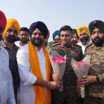 ਫਿਰੋਜ਼ਪੁਰ ਤੋਂ ਲੇਹ-ਲੱਦਾਖ ਲਈ ਰਵਾਨਾ ਹੋ ਰਹੀ 21 ਸਿੱਖ ਰੈਜੀਮੈਂਟ ਦਾ ਵਿਧਾਇਕ ਲਾਲਪੁਰਾ ਵੱਲੋਂ ਨਿੱਘਾ ਸਵਾਗਤ
